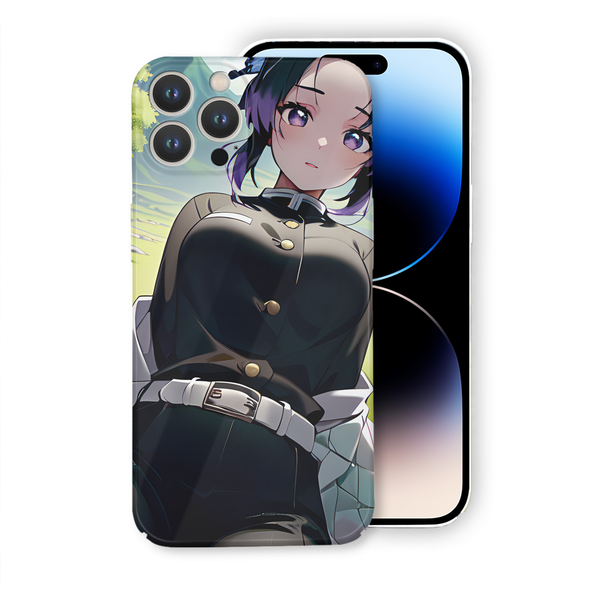 （画像用） 鬼滅の刃（きめつのやいば）蟲柱-胡蝶 しのぶ／こちょう しのぶ Kochou Shinobu 【iPhone 14シリーズ対応】ハードケース